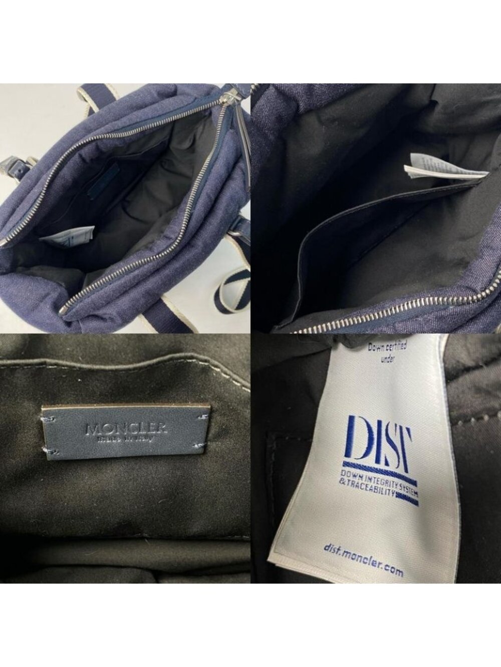 Moncler Mini Color Dog 2-Way Shoulder Bag Denim Down - Picture 8 of 10